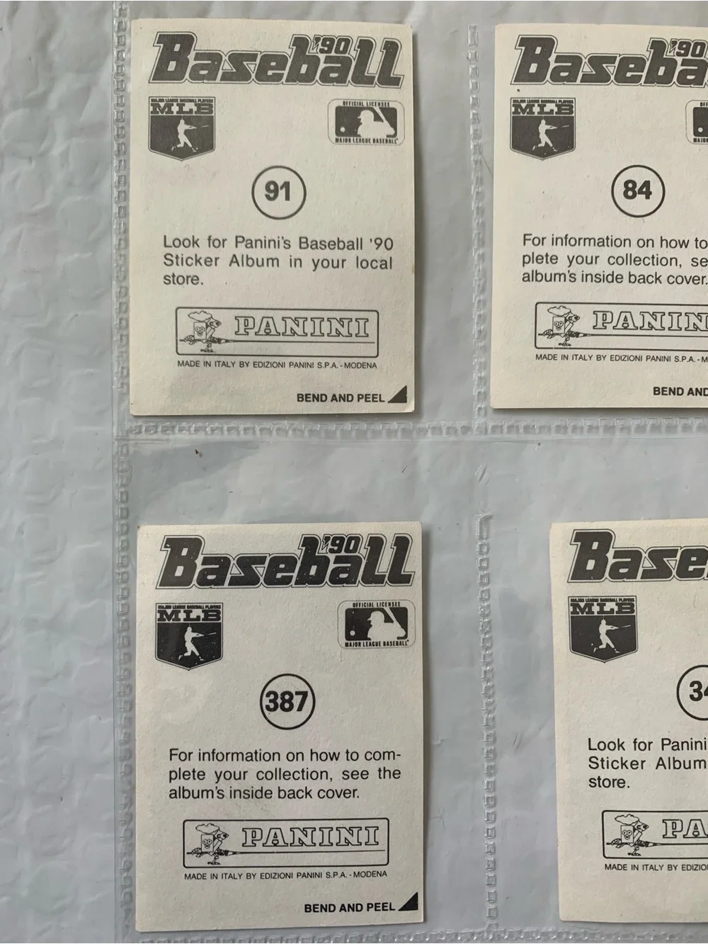 Panini 1990 Baseball MLB Sticker Card Lot (6) Bo Jackson Nolan Ryan Brett Abbot - Picture 7 of 8